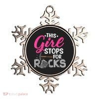 This Girl Stops For Rocks Rock Collector Geode Hunter Ornament thumb 0