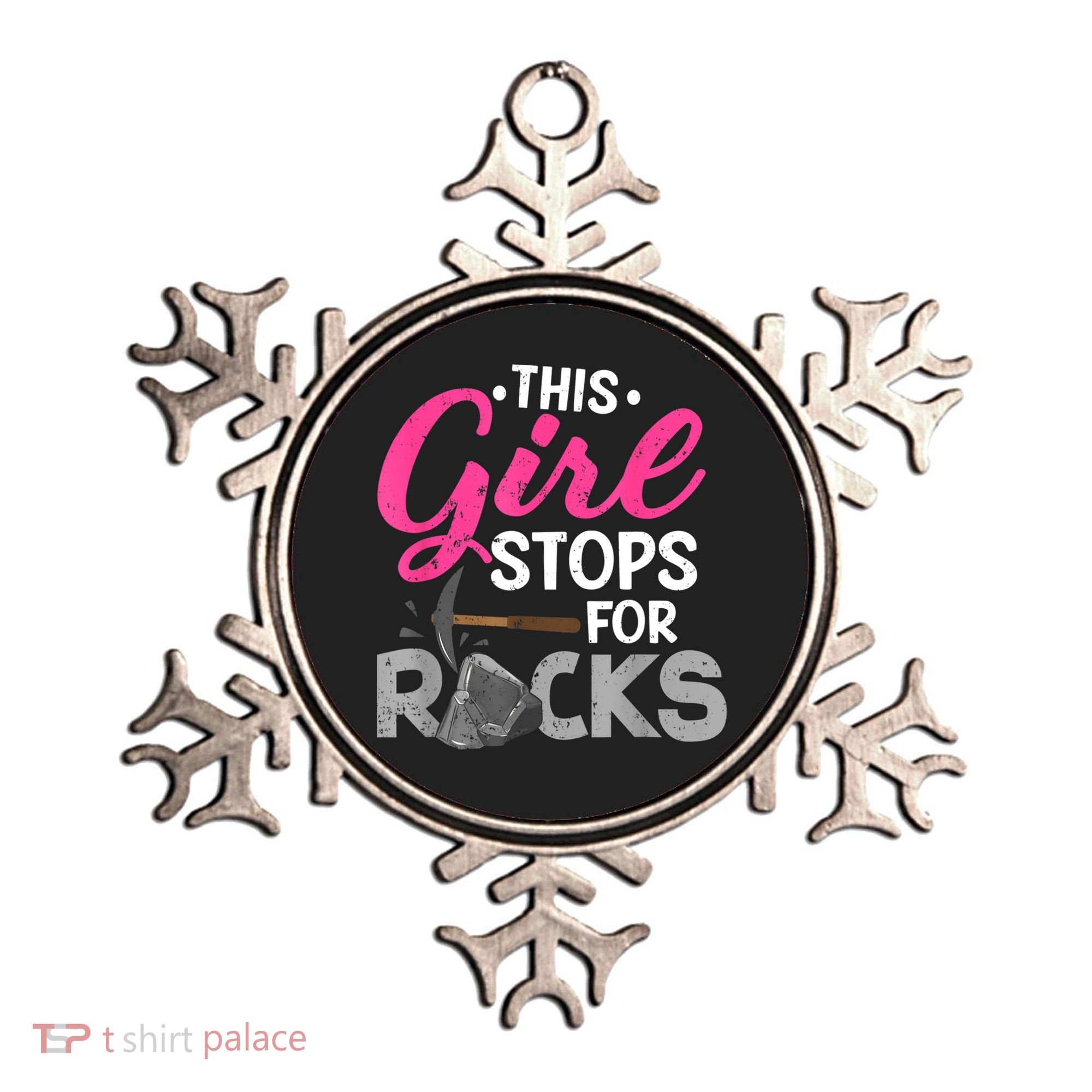 This Girl Stops For Rocks Rock Collector Geode Hunter Ornament