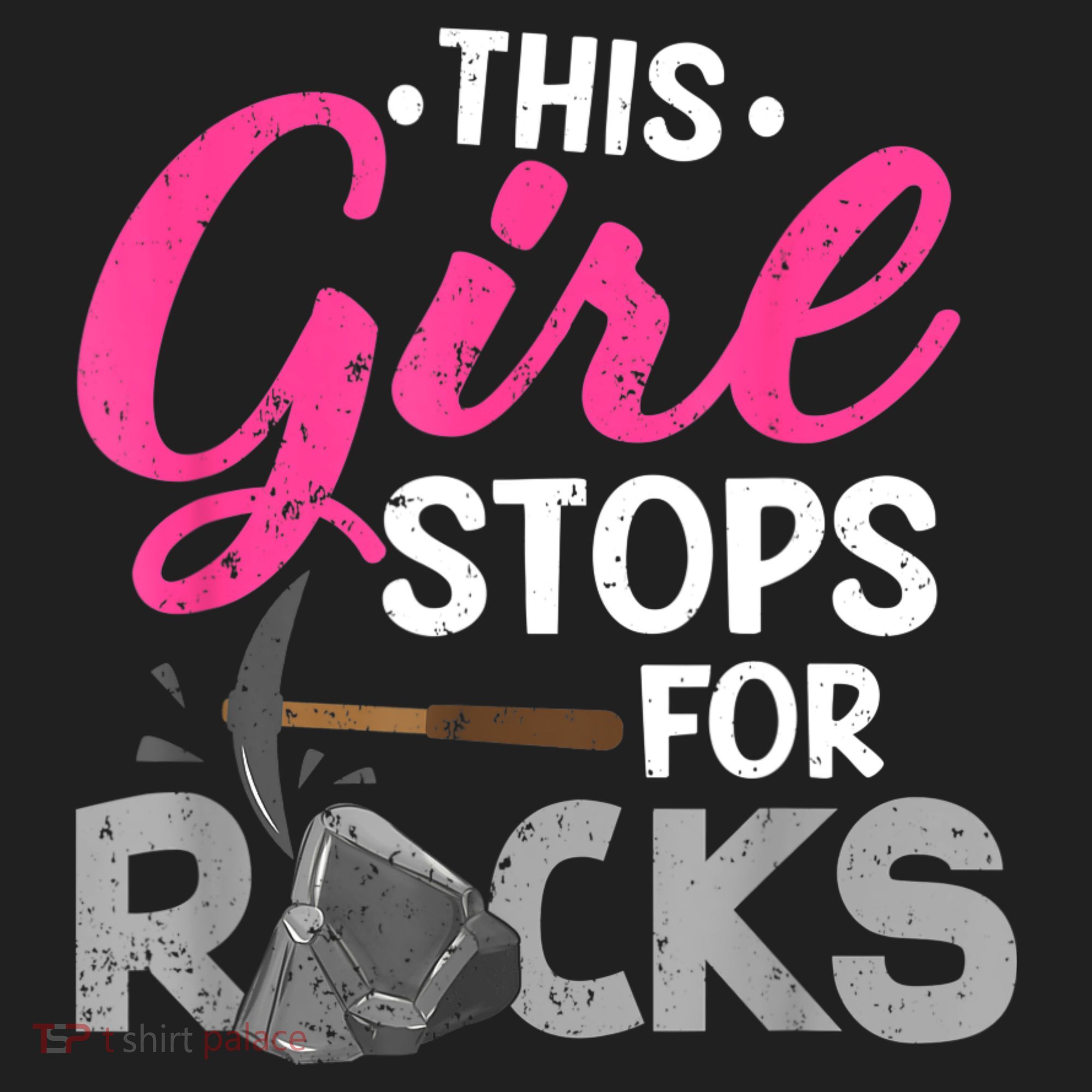 This Girl Stops For Rocks Rock Collector Geode Hunter Golf Towel