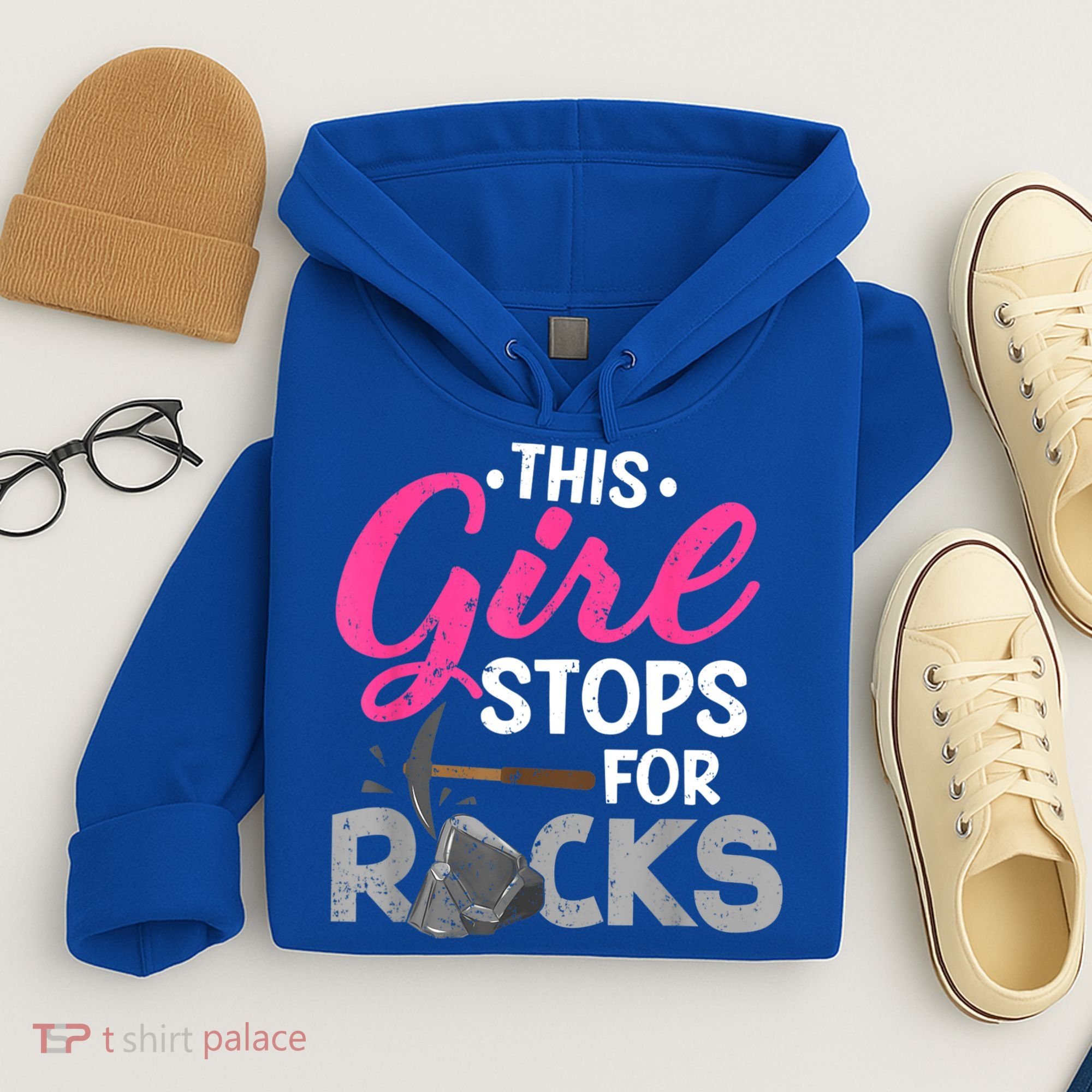 This Girl Stops For Rocks Rock Collector Geode Hunter Hoodie