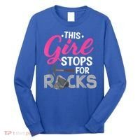 This Girl Stops For Rocks Rock Collector Geode Hunter Long Sleeve Shirt thumb 0