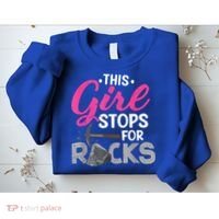 This Girl Stops For Rocks Rock Collector Geode Hunter Sweatshirt thumb 2