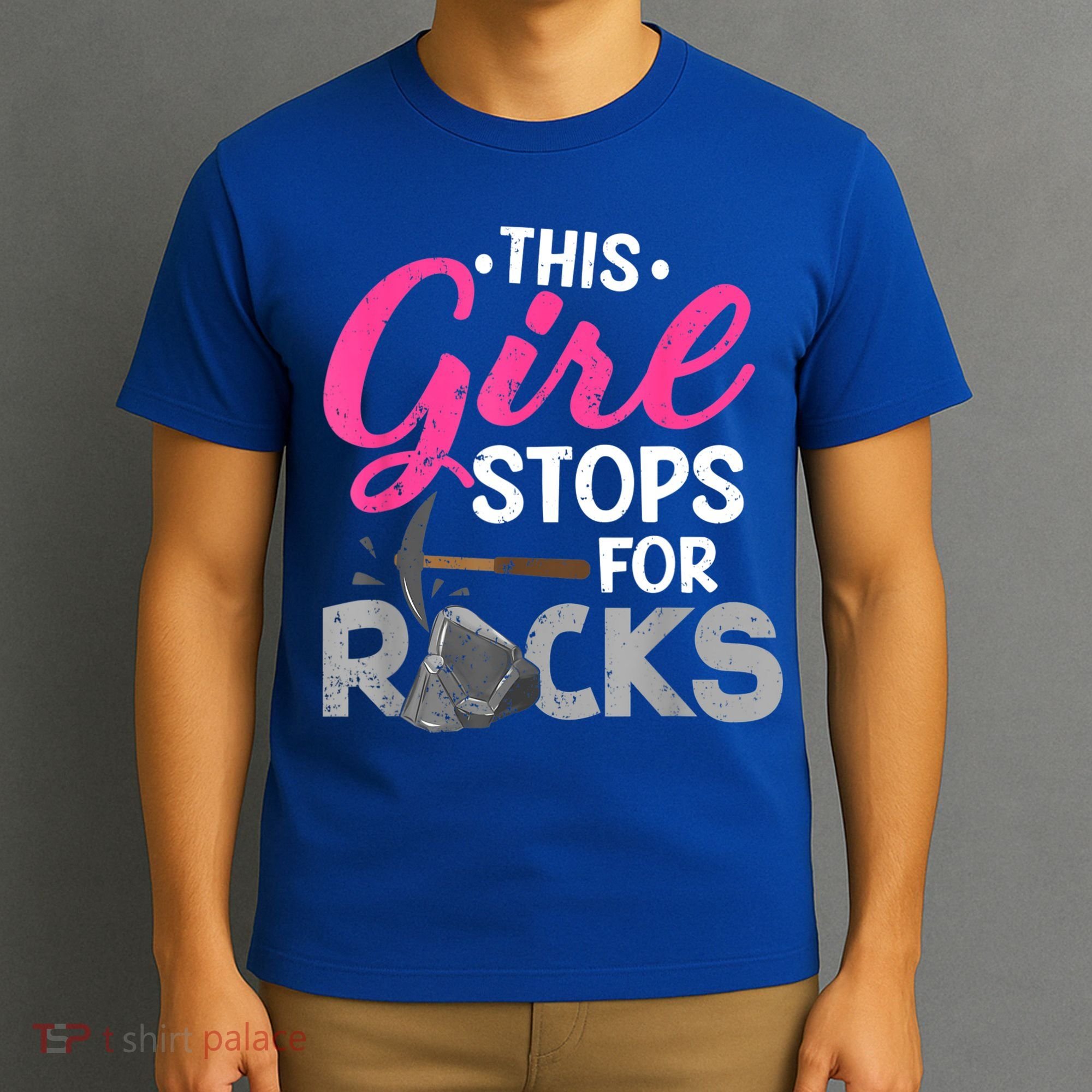 This Girl Stops For Rocks Rock Collector Geode Hunter T-Shirt