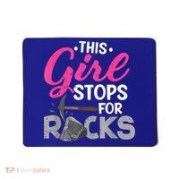 This Girl Stops For Rocks Rock Collector Geode Hunter Mousepad thumb 0