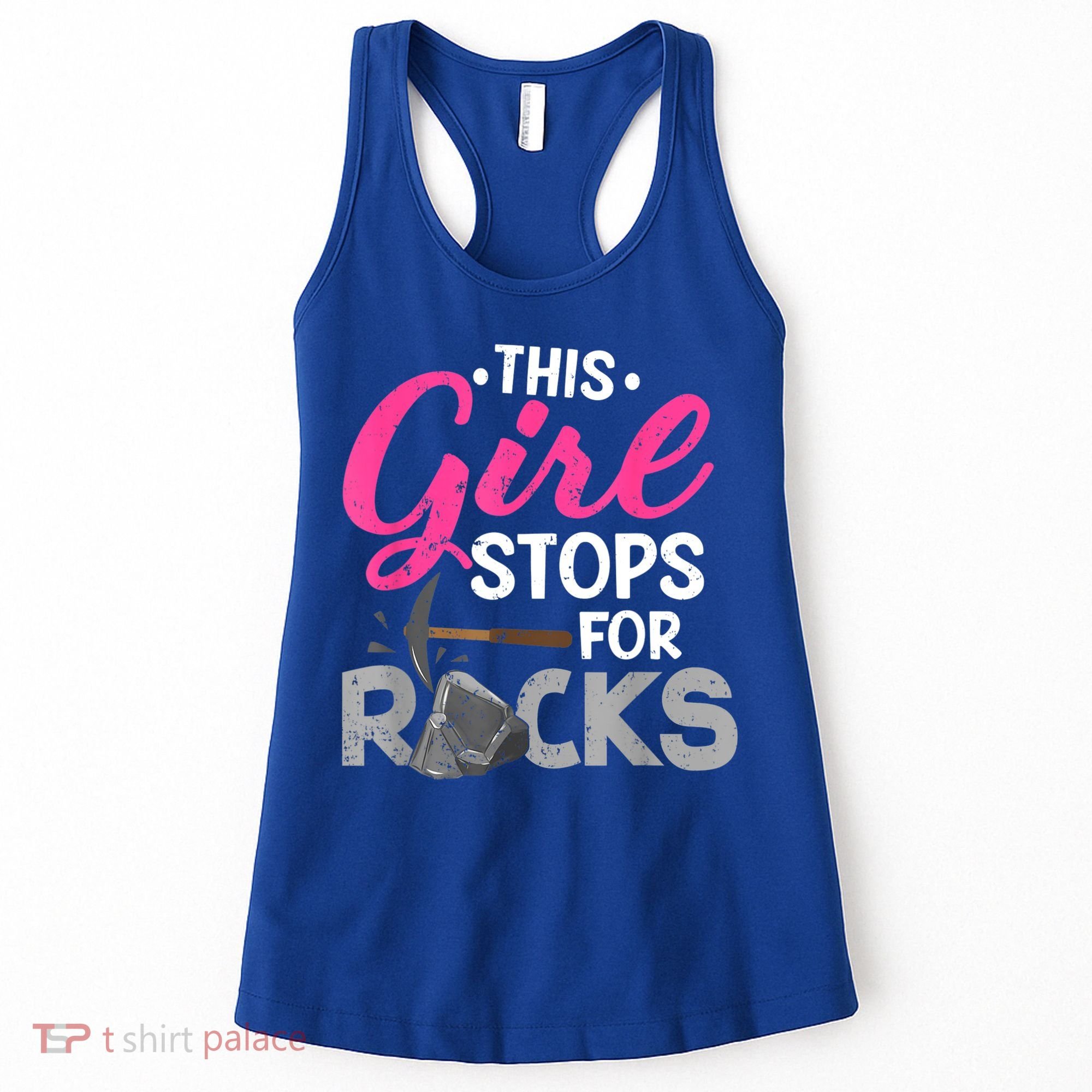 This Girl Stops For Rocks Rock Collector Geode Hunter Women's Tank Top
