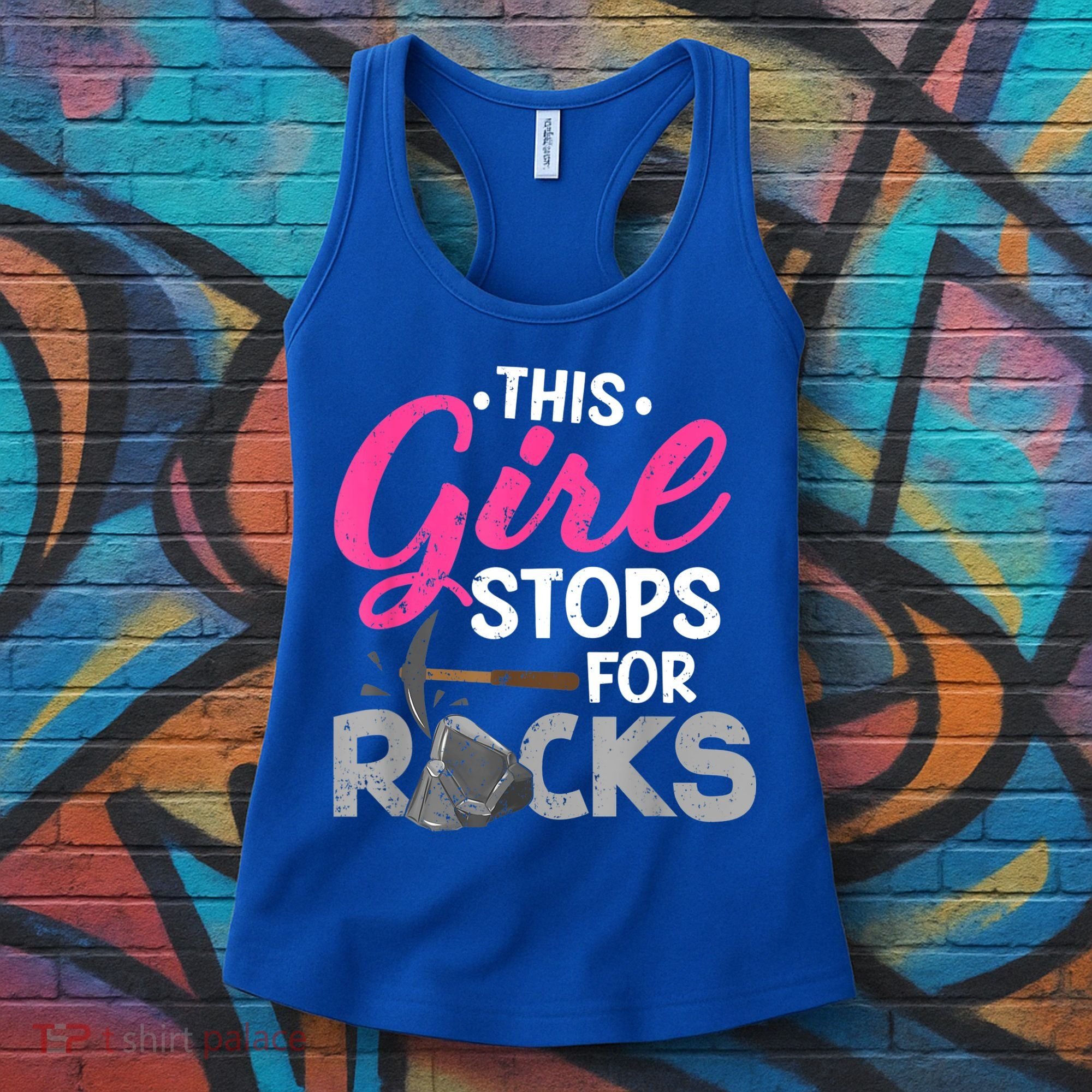 This Girl Stops For Rocks Rock Collector Geode Hunter Women's Tank Top