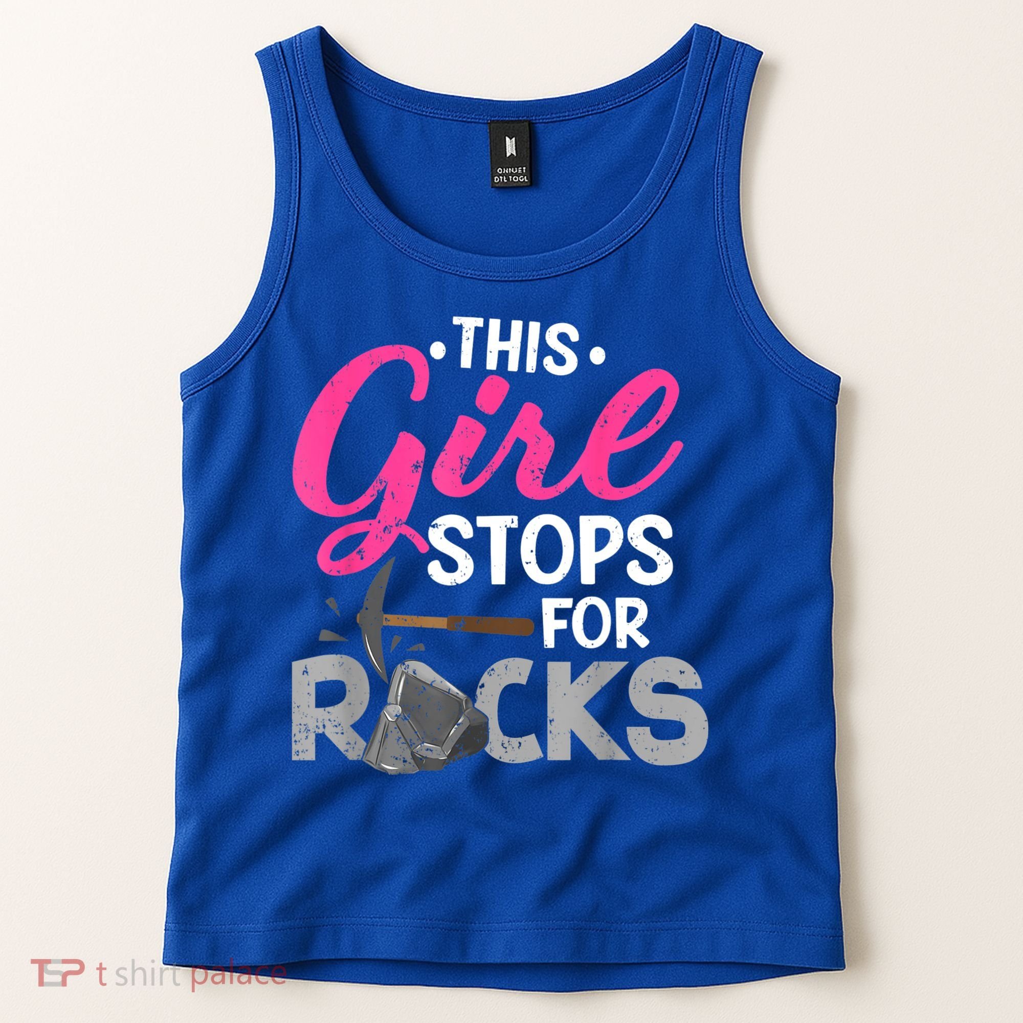 This Girl Stops For Rocks Rock Collector Geode Hunter Tank Top