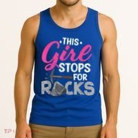 This Girl Stops For Rocks Rock Collector Geode Hunter Tank Top thumb 3