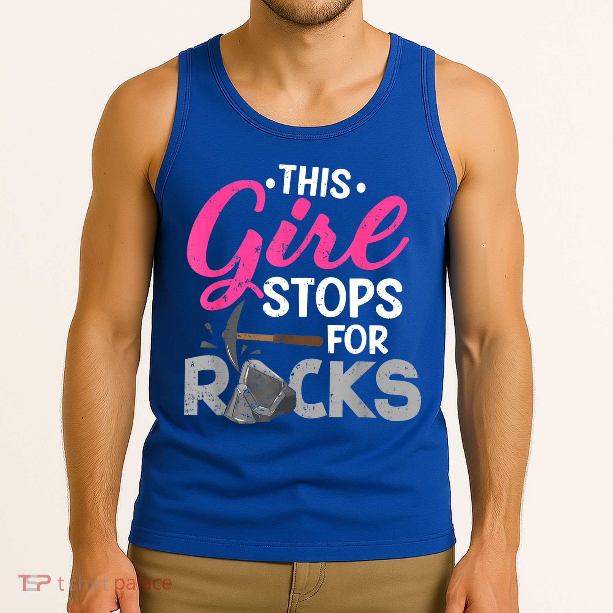 This Girl Stops For Rocks Rock Collector Geode Hunter Tank Top
