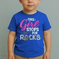 This Girl Stops For Rocks Rock Collector Geode Hunter Toddler T-Shirt thumb 2