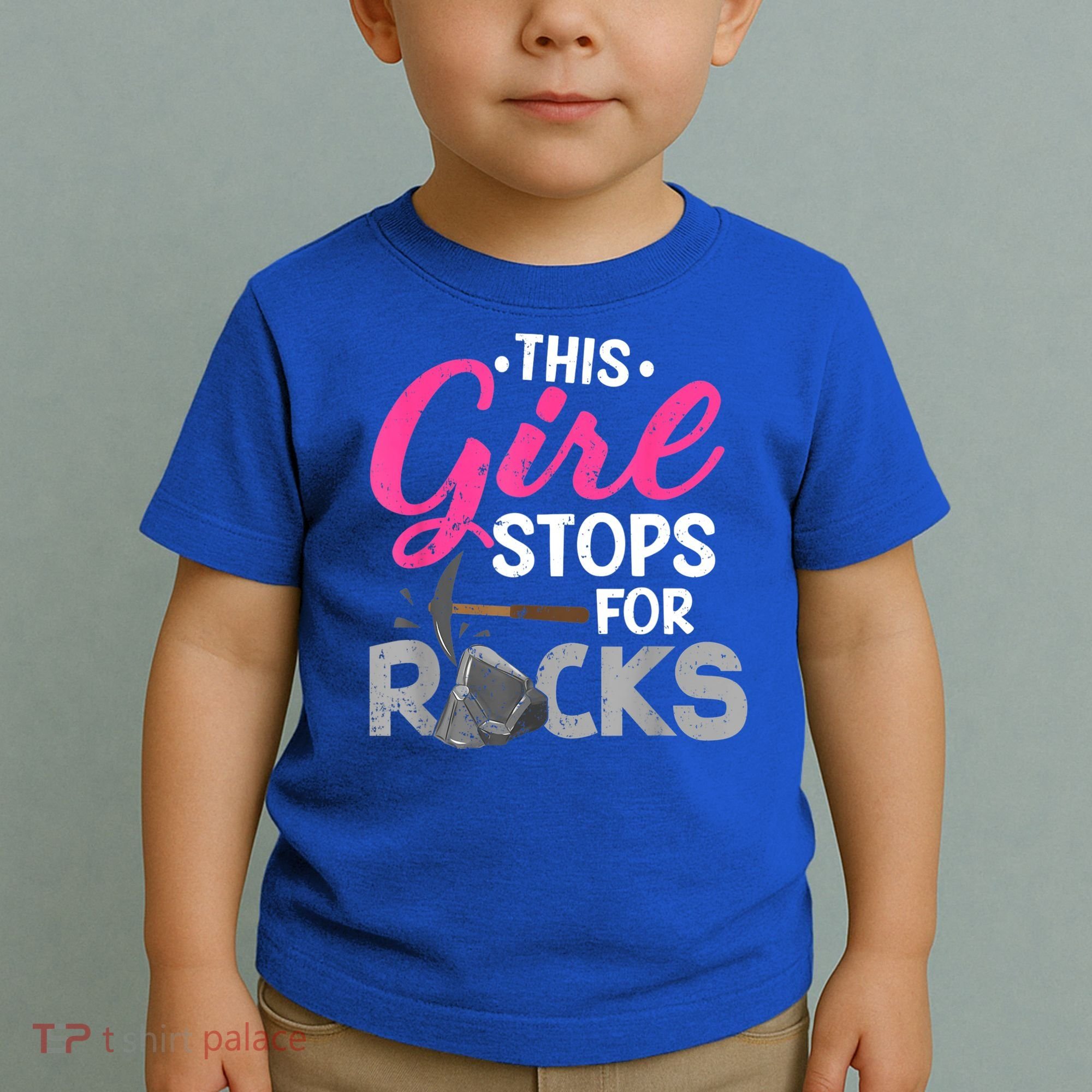 This Girl Stops For Rocks Rock Collector Geode Hunter Toddler T-Shirt