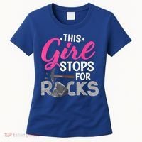 This Girl Stops For Rocks Rock Collector Geode Hunter Women's T-Shirt thumb 0