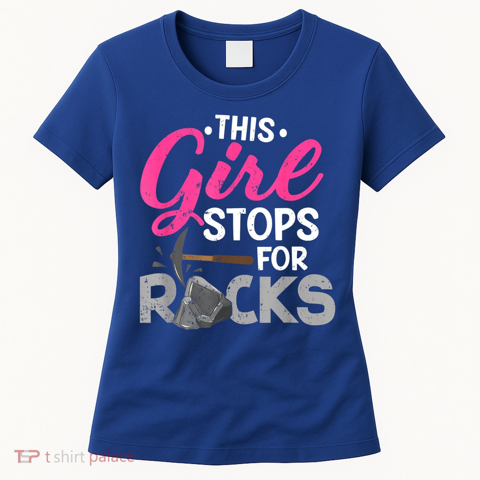 This Girl Stops For Rocks Rock Collector Geode Hunter Women's T-Shirt