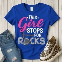 This Girl Stops For Rocks Rock Collector Geode Hunter Women's T-Shirt thumb 3