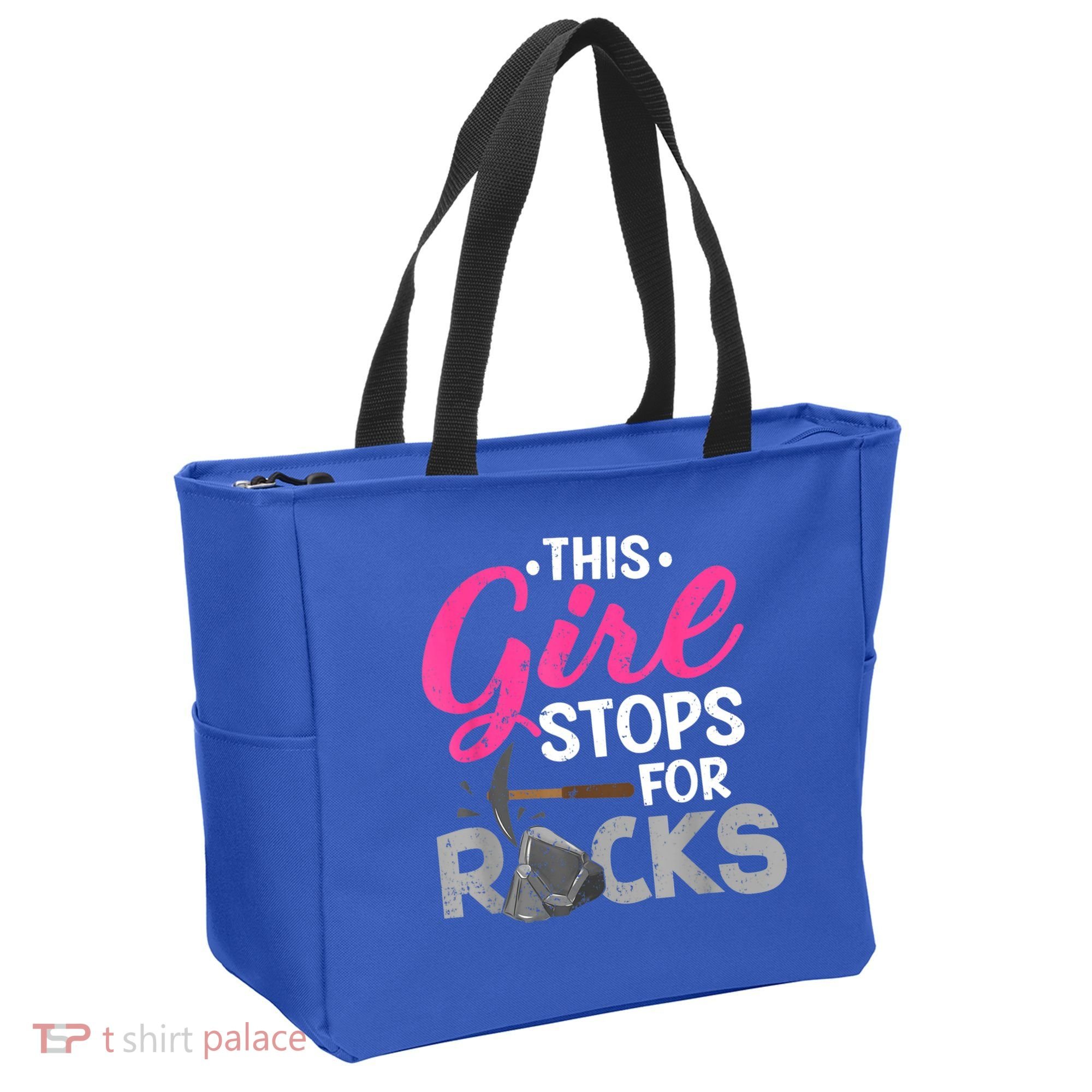 This Girl Stops For Rocks Rock Collector Geode Hunter Tote Bag