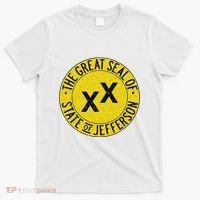 The Great Seal Of The State Of Jefferson Flag Print T-Shirt thumb 0