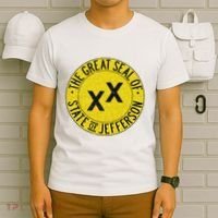 The Great Seal Of The State Of Jefferson Flag Print T-Shirt thumb 6