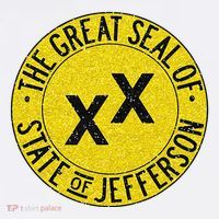 The Great Seal Of The State Of Jefferson Flag Print Women's Hoodie thumb 2