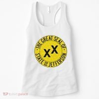 The Great Seal Of The State Of Jefferson Flag Print Women's Tank Top thumb 0