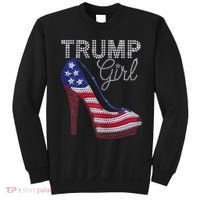 Trump Girl Stilettos High Heel American Flag Bling Sweatshirt thumb 0