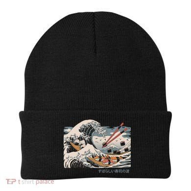 The Great Sushi Wave Beanie