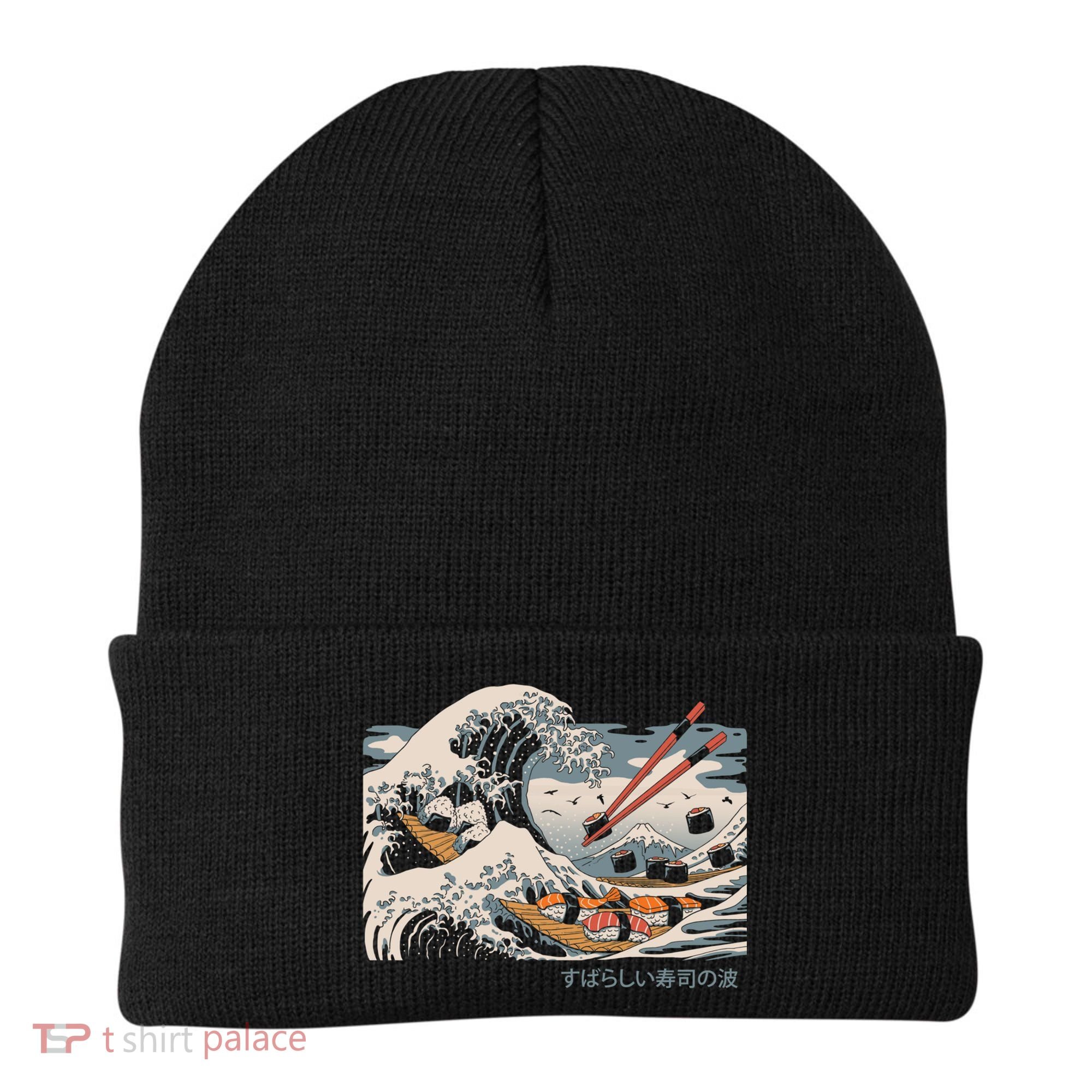 The Great Sushi Wave Beanie