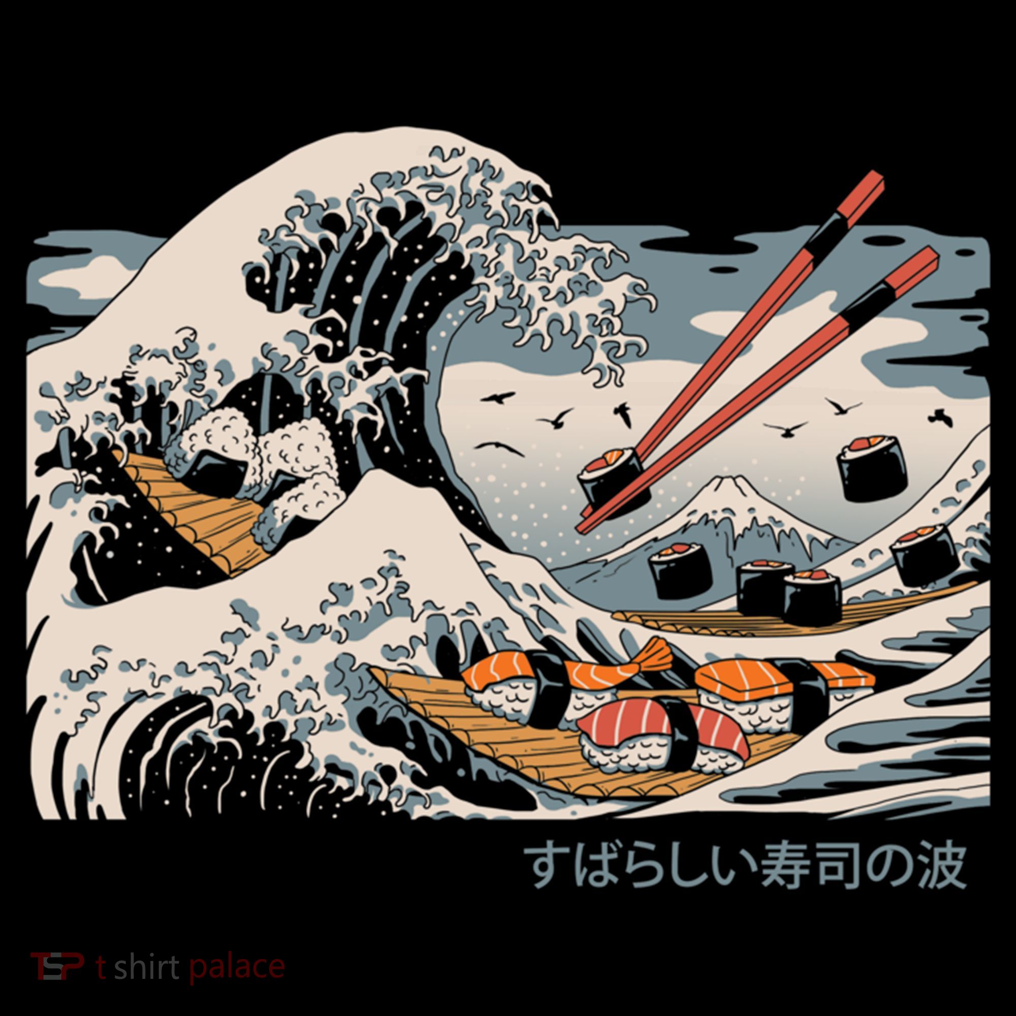 The Great Sushi Wave Toddler Hoodie