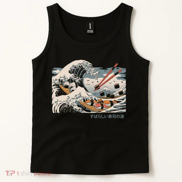 The Great Sushi Wave Tank Top