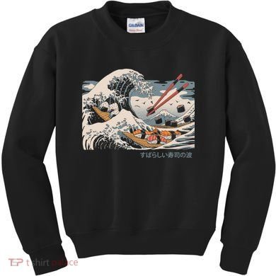 The Great Sushi Wave Kids Sweatshirt
