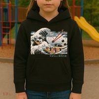The Great Sushi Wave Kids Hoodie thumb 3