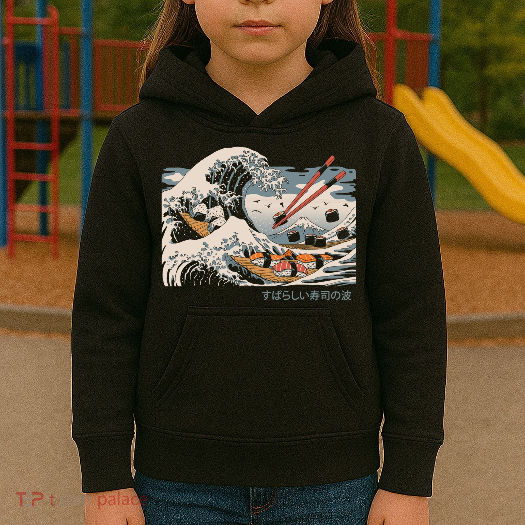 The Great Sushi Wave Kids Hoodie