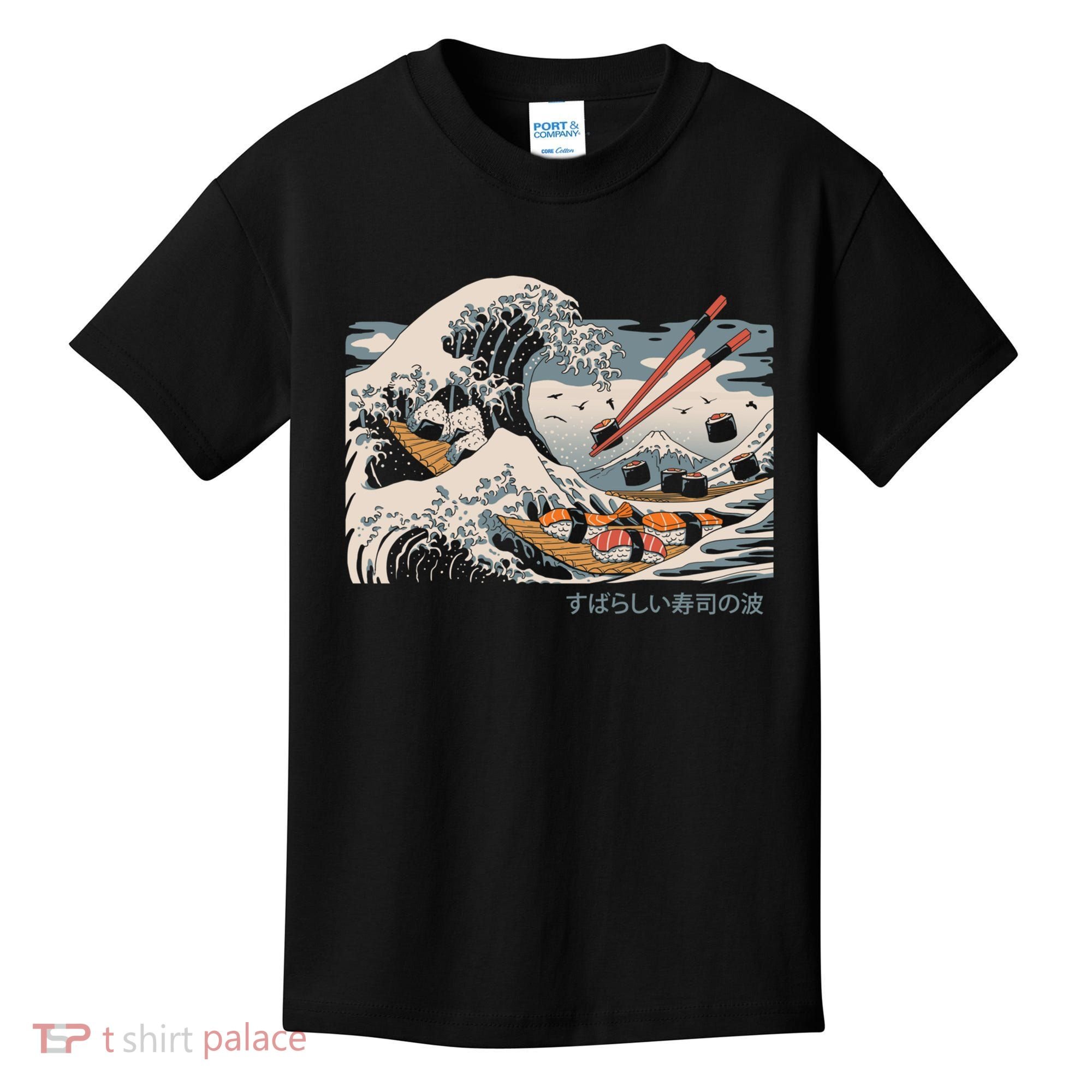 The Great Sushi Wave Kids T-Shirt