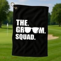 The Groom Squad Bachelor Party Great Gift Golf Towel thumb 1