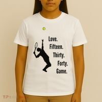 Tennis Game Score Love Fifteen Thirty Forty Game Serve T-Shirt thumb 4