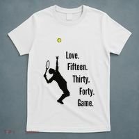 Tennis Game Score Love Fifteen Thirty Forty Game Serve T-Shirt thumb 5