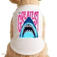 The Greatest Shark Great White Doggie Tank thumb 0