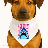 The Greatest Shark Great White USA-Made Doggie Bandana thumb 1