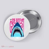 The Greatest Shark Great White Button thumb 0