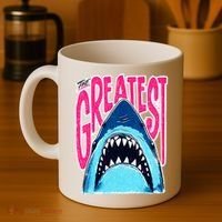 The Greatest Shark Great White Coffee Mug thumb 4