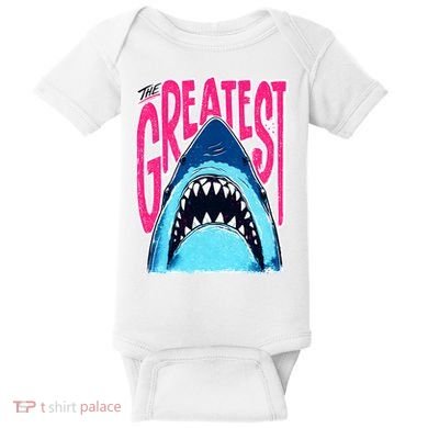 The Greatest Shark Great White Baby Bodysuit