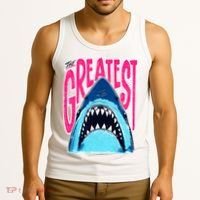The Greatest Shark Great White Tank Top thumb 3