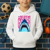 The Greatest Shark Great White Kids Hoodie thumb 2