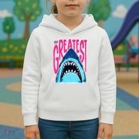 The Greatest Shark Great White Kids Hoodie thumb 3