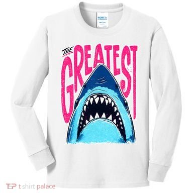 The Greatest Shark Great White Kids Long Sleeve Shirt