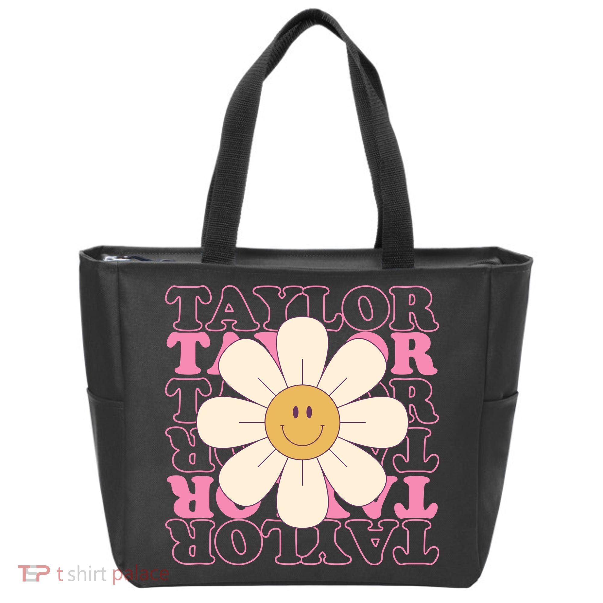 Taylor Groovy Sunflower Retro Tote Bag