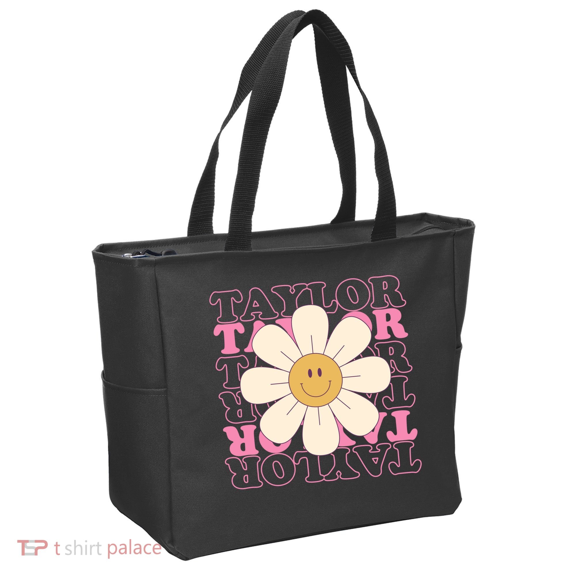 Taylor Groovy Sunflower Retro Tote Bag