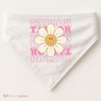 Taylor Groovy Sunflower Retro USA-Made Doggie Bandana thumb 0