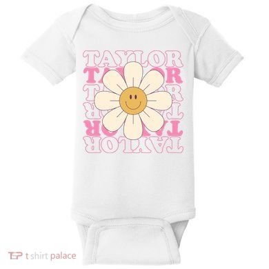 Taylor Groovy Sunflower Retro Baby Bodysuit