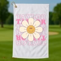 Taylor Groovy Sunflower Retro Golf Towel thumb 1