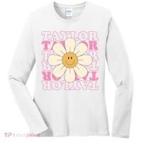 Taylor Groovy Sunflower Retro Women's Long Sleeve Shirt thumb 0